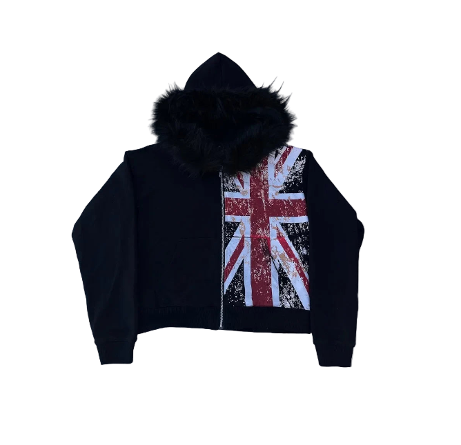 UK fur Zip up