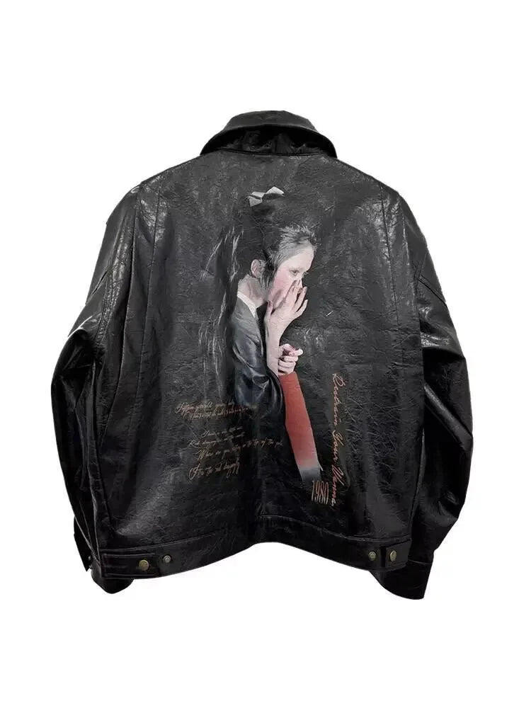 Geisha faux leather jacket