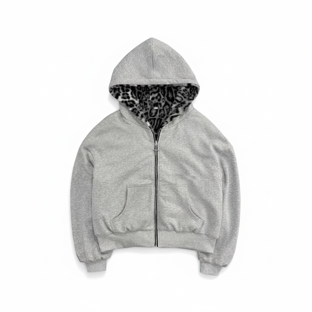 Leopard print Zip up